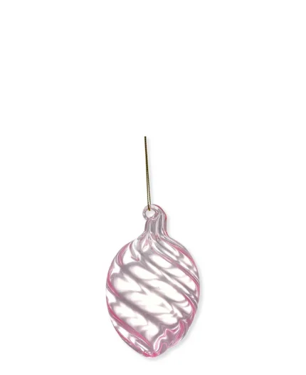 Αυγό κρεμαστό γυάλινο swirl wide pale pink - Greengate