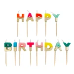 Κεράκια "Happy Birthday" rainbow - Talking Tables
