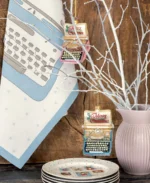 Στολίδι δέντρου "Γραφομηχανή" pale pink 9x7εκ. - Greengate - Image 2