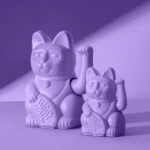 Τυχερή γάτα Maneki Neko mini lilac 15εκ. - Donkey - Image 2